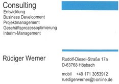 Rüdiger Werner Consulting